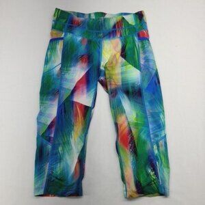 Athleta Women's Size XS Tropea Dobby Be Free Multi Color Crop Leggings #2224